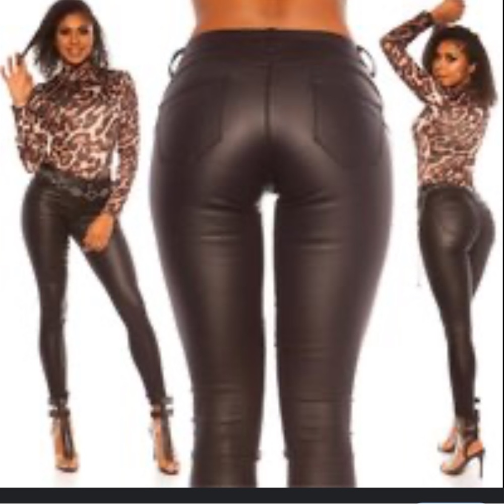 GARAGE | Pants, size 5 faux leather